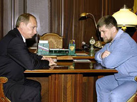Кадыров и Путин. Фото: с сайта lenta.ru