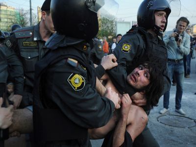 Андрей Барабанов на митинге 6 мая. Фото: rusnovosti.ru