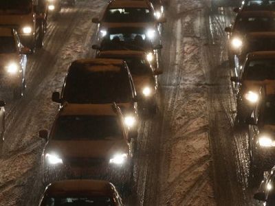 Автомобильная пробка в Москве