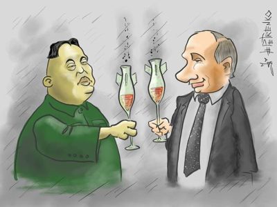 Путин и Ким Чен Ын. Автор: Andryi Petrenko