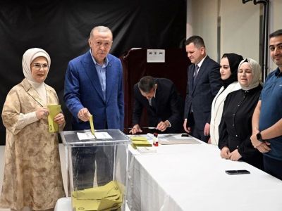 Реджеп Тайип Эрдоган на избирательном участке, 28.05.23. Фото: t.me/turkeyabout