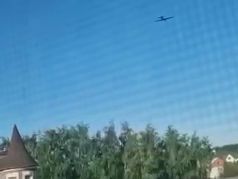 Дрон, летящий в сторону Москвы, 30.05.23. Скрин видео: t.me/truth_aggregator