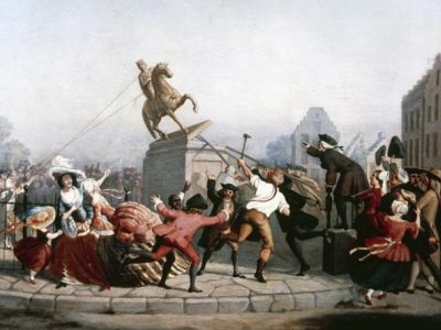 У.Уолкотт, "Снос памятника королю Георгу III в Нью-Йорке, 10.07.1776": en.m.wikipedia.org